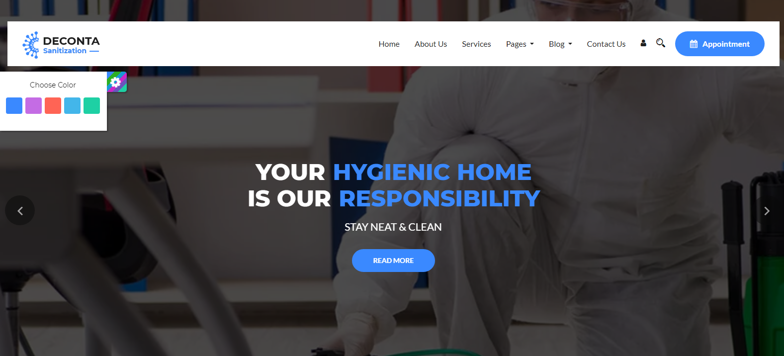 Deconta - Sanitation, Disinfection and Pest Control HTML Template