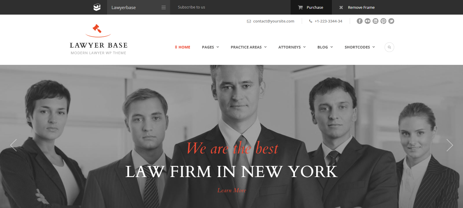 Lawyer Base - Attorney HTML Template