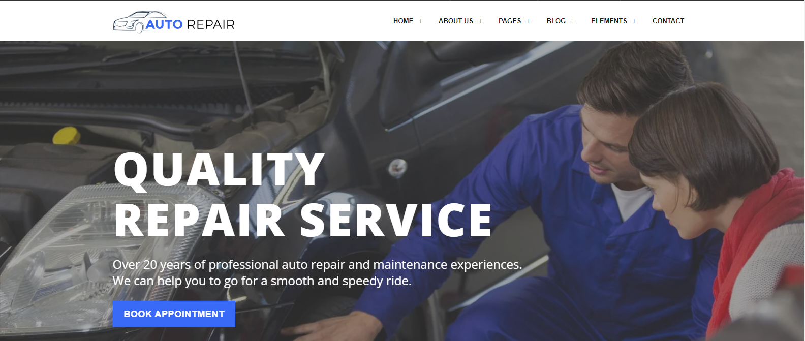 Auto Repair - Maintenance and Mechanic Center HTML5 Template