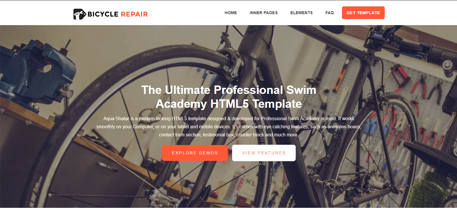 Bicycle Fix - Maintenance and Tune-Ups Shop HTML5 Template