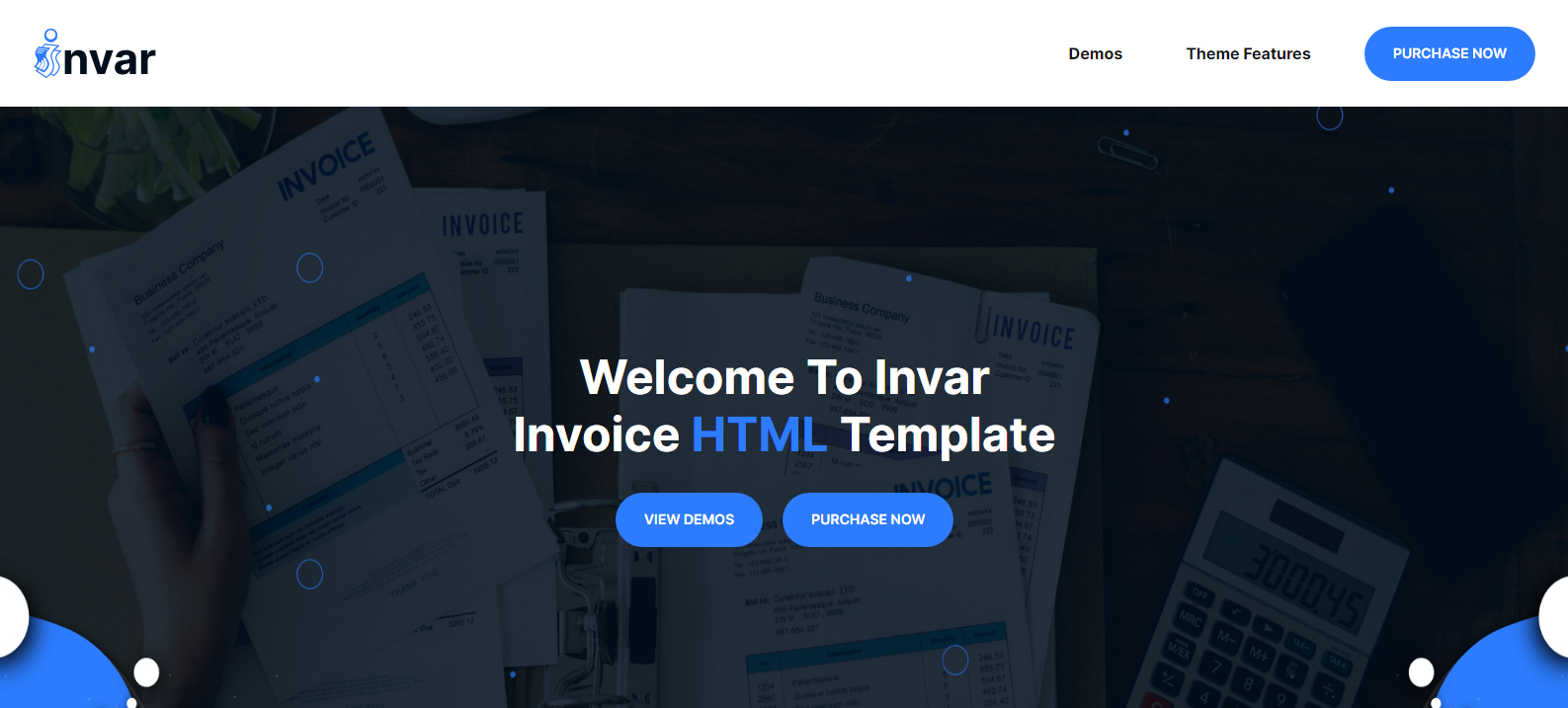 Invar – Invoice HTML Template