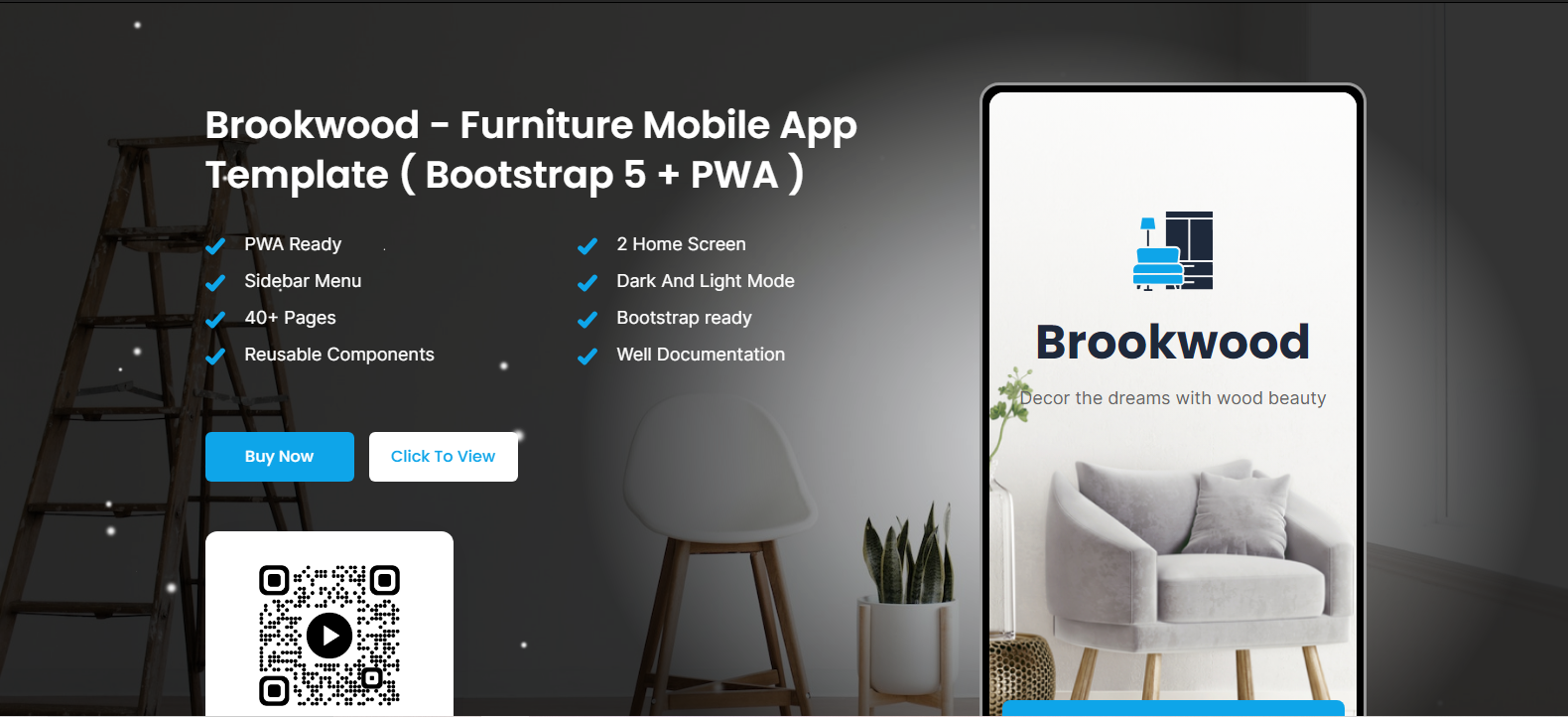 Brookwood - Furniture & Home Decor eCommerce PWA Mobile HTML Template