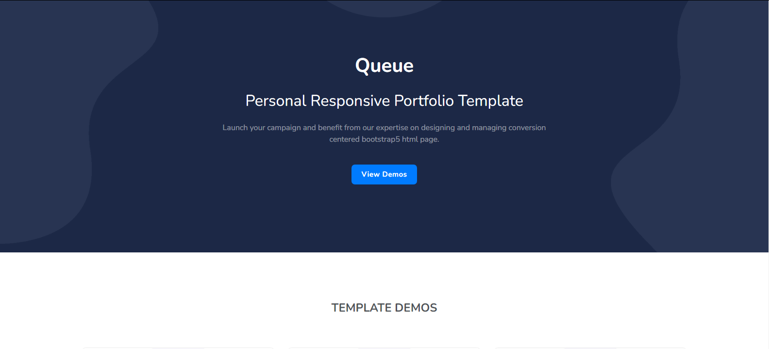 Queue v1.1 - Personal Portfolio, Resume Template