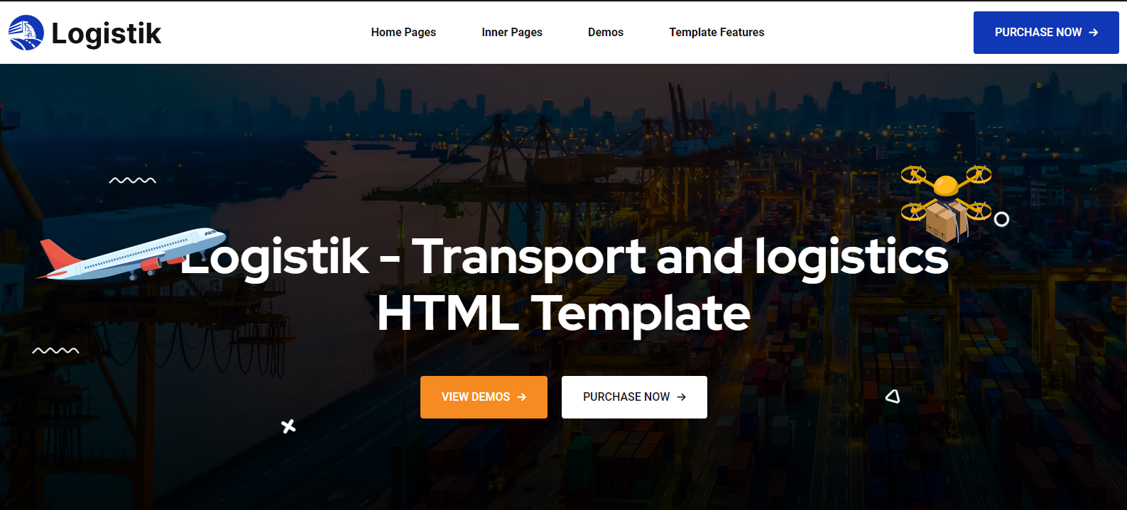 Logistik - Transport & Logistics HTML Template