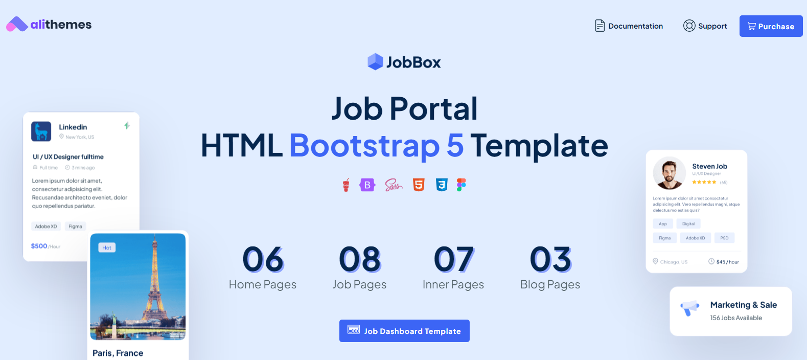 JobBox v4.1 - Job Portal + Admin HTML Bootstrap 5 Template