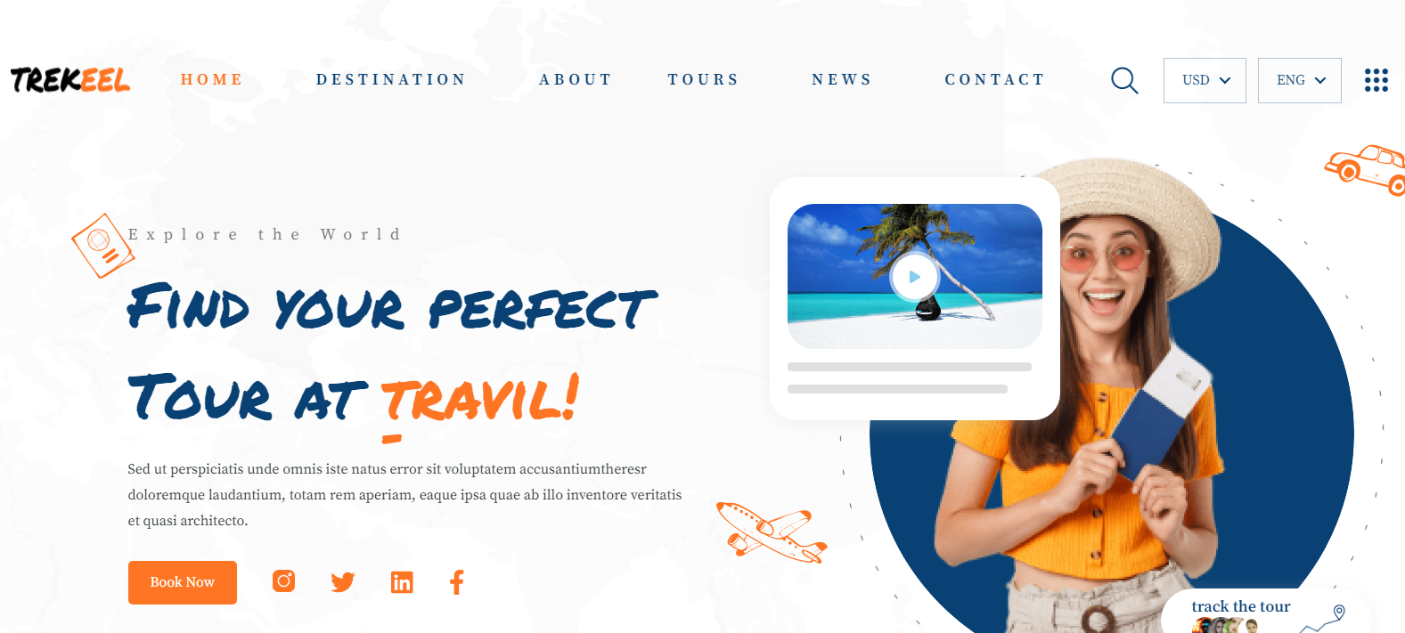 Trekee - Tours & Travels Agency HTML Template