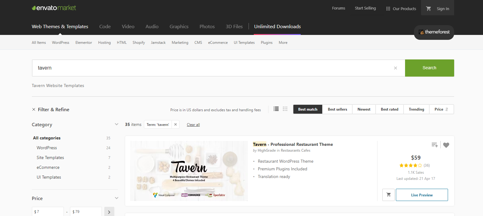 Tavern - Hotel & Resort Booking HTML5 Template