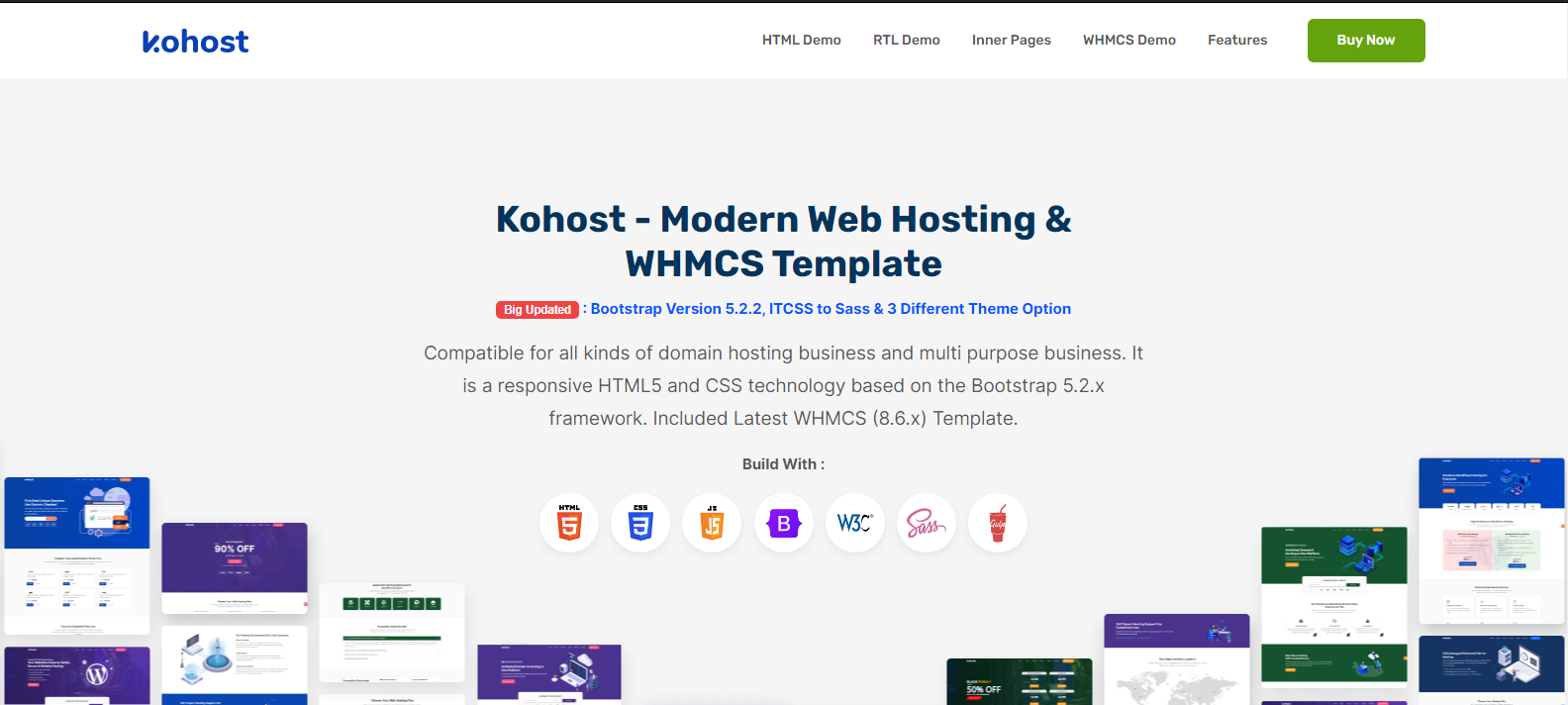 Kohost v9.8.1 - Modern Web Hosting & WHMCS Template