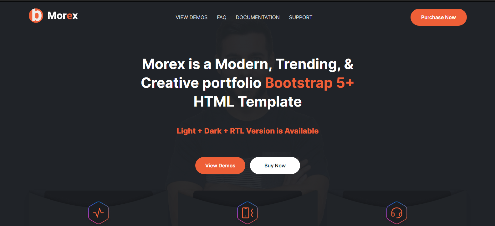 Morex - Bootstrap 5 Personal Portfolio HTML Template + RTL