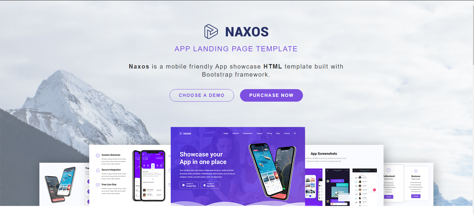 Naxos v1.8.0 - App Landing Page Template