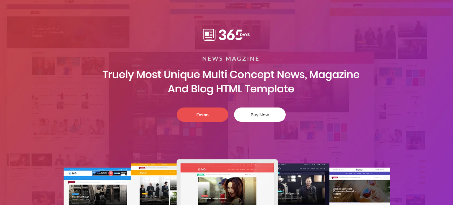 365 Days - News HTML Template