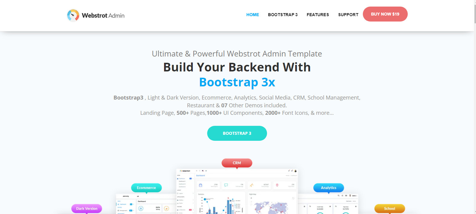 Webstrot Admin Panel - Responsive Bootstrap Dashboard Template