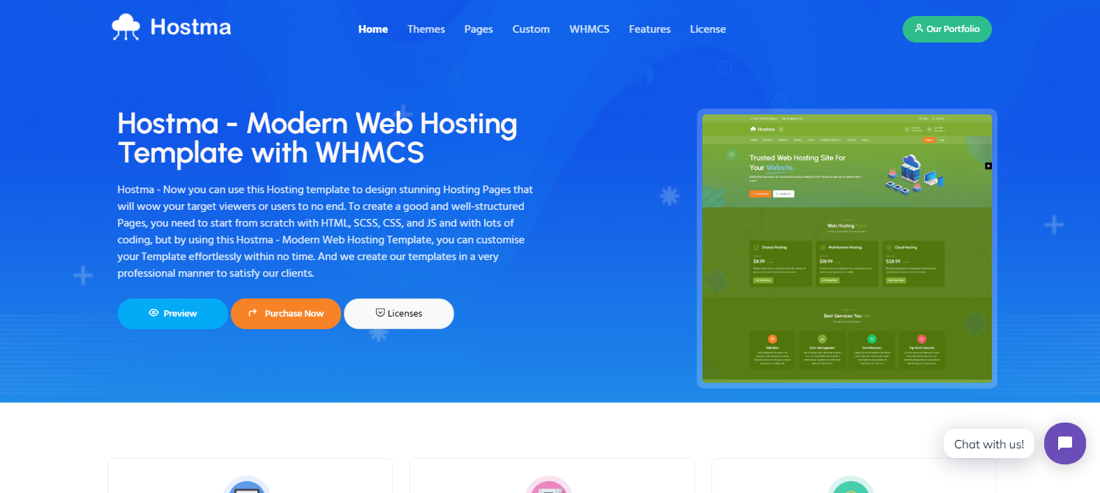 Hostma v2.0 – Hosting HTML & WHMCS Template