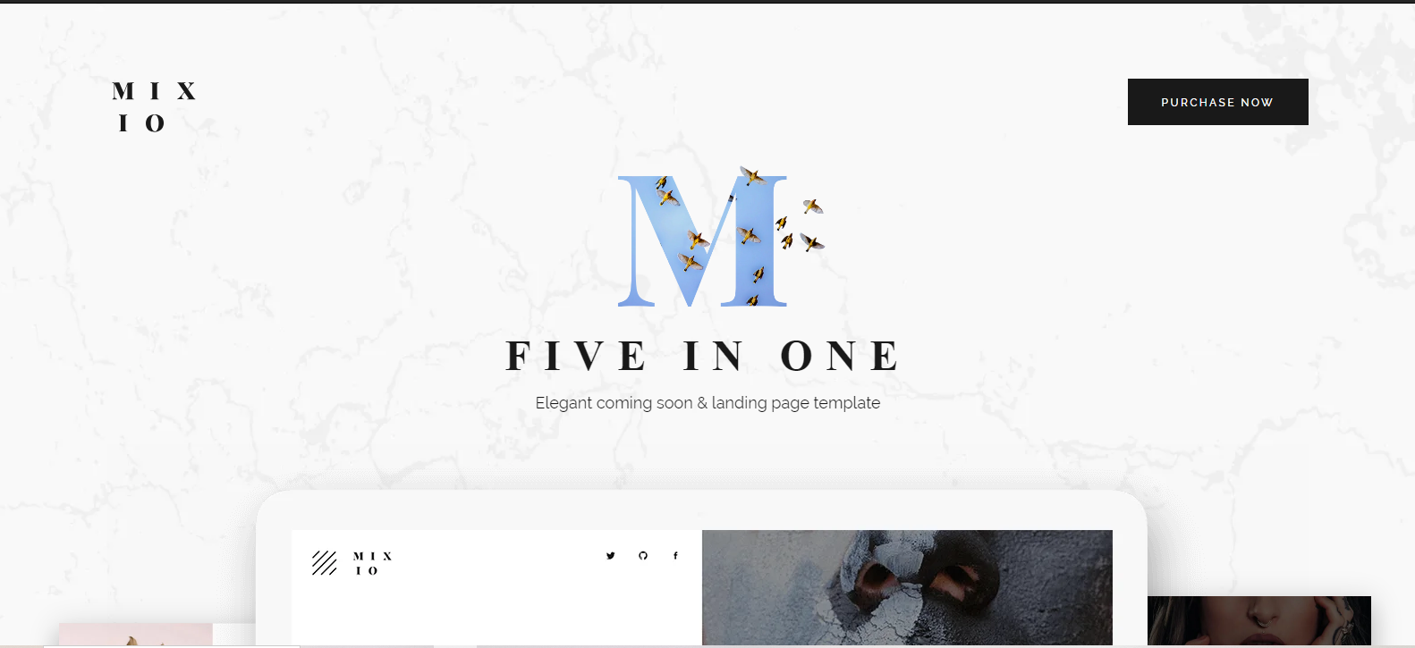 Mixio - Five in One Coming Soon and Landing Page Template