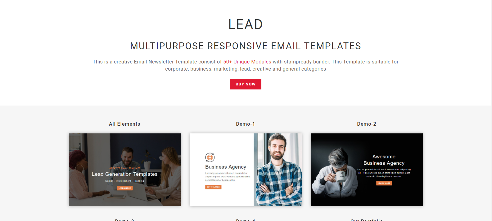 LEAD - Multipurpose Responsive Email Template + Stampready Builder