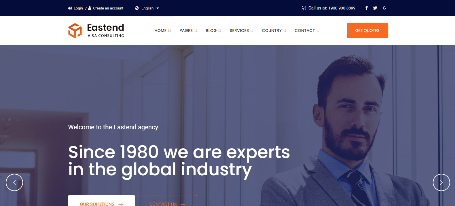 Eastend - Immigration Visa Consulting HTML Template