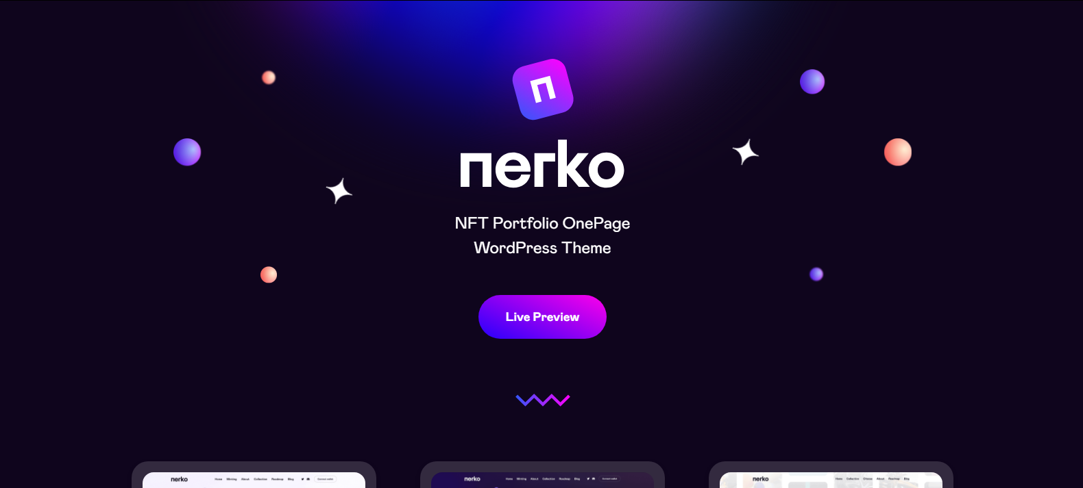 Nerko v1.3.0 - NFT Portfolio Onepage Template
