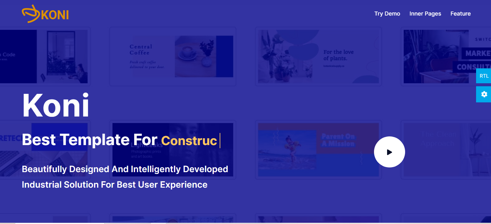 Koni - Construction HTML Template