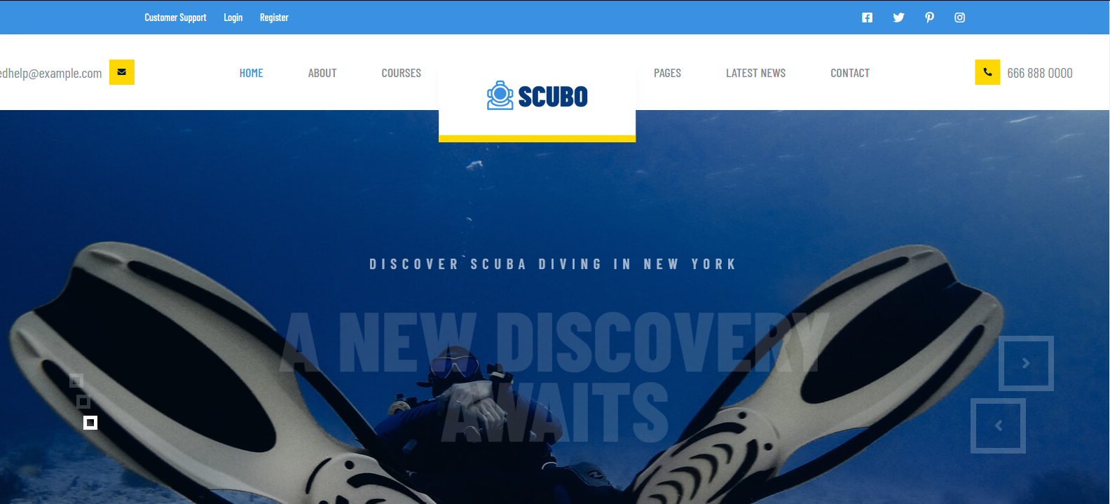 Scubo v1.0 - HTML Template For Scuba Diving Center