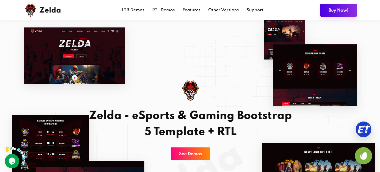 Zelda v1.3 - eSports & Gaming Bootstrap 5 Template