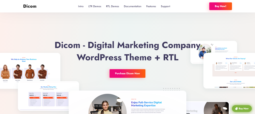 Dicom v2.3 - IT Startup & SEO Marketing Services WordPress Theme