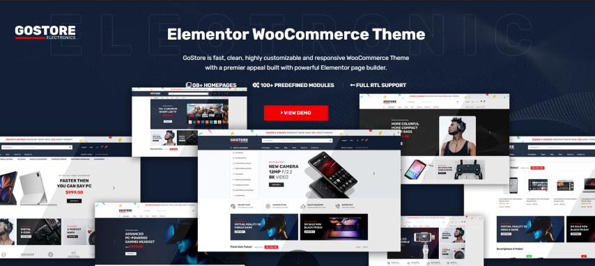 GoStore v1.1.9 - Elementor WooCommerce WordPress Theme