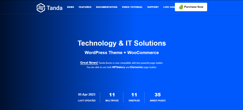Tanda v1.8 - Technology and IT Solutions WordPress Theme