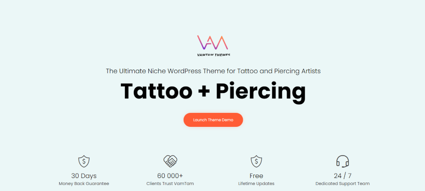 Tattoo v16.6 - WordPress Theme