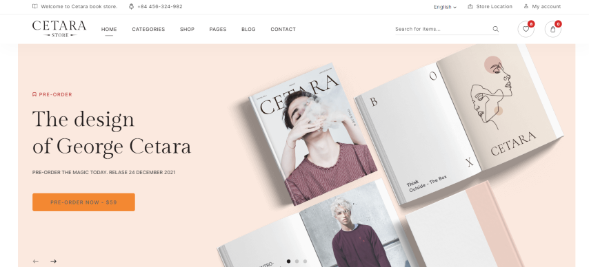 Cetara v1.1.0 - Beautiful WordPress Theme for Authors