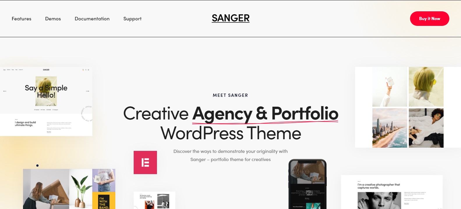 Sanger v1.11 - Personal Portfolio for Creatives WordPress Theme